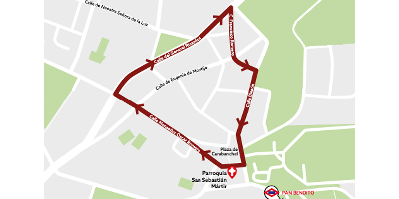 Silencio viernes santo carabanchel mapa