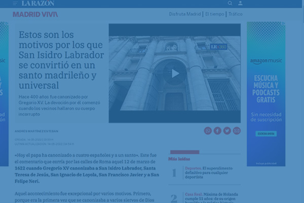 Artículo de Andrés Martínez en 'La Razón' sobre san Isidro