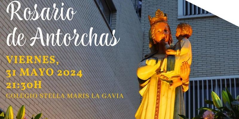 Este viernes, rosario de antorchas por las calles del Ensanche de Vallecas con la imagen de Santa Mar&iacute;a Stella Maris