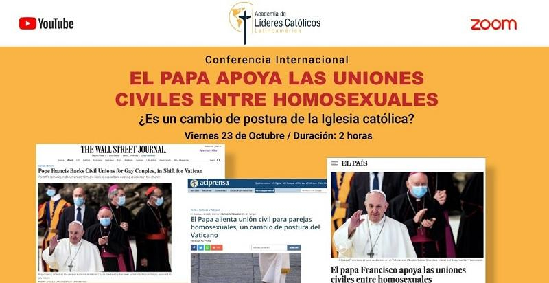 La Academia Latinoamericana de L&iacute;deres Cat&oacute;licos organiza un coloquio virtual tras las palabras del Papa sobre los homosexuales