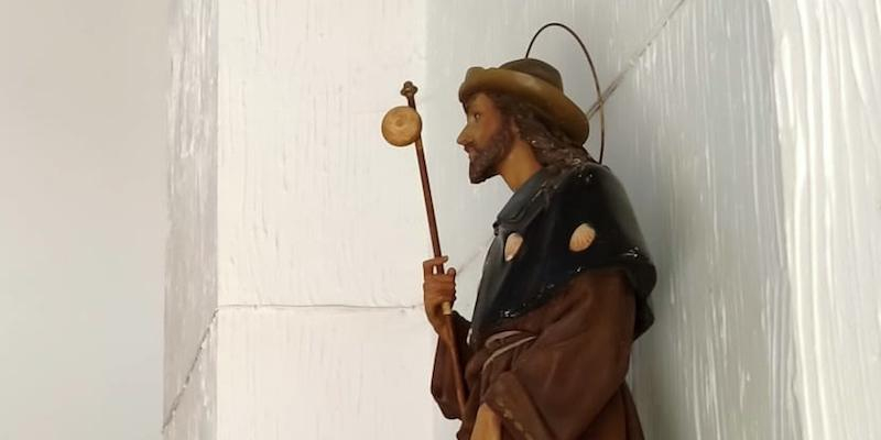 Aoslos conmemora sus fiestas patronales en honor a san Roque con Misa y procesi&oacute;n